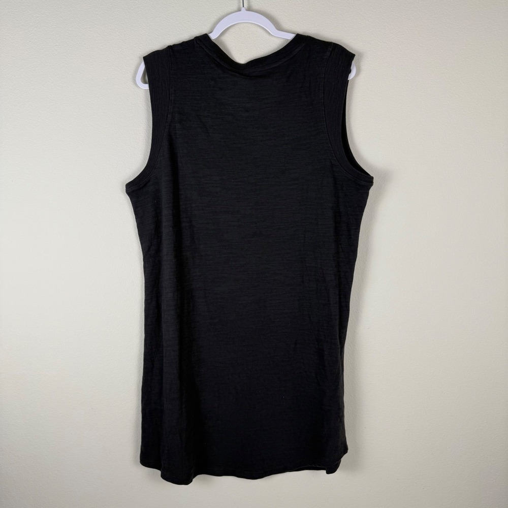NWT Faherty Sunwashed Slub Muscle Dress WDU2440 Organic Cotton Black Size Large - Picture 4 of 8